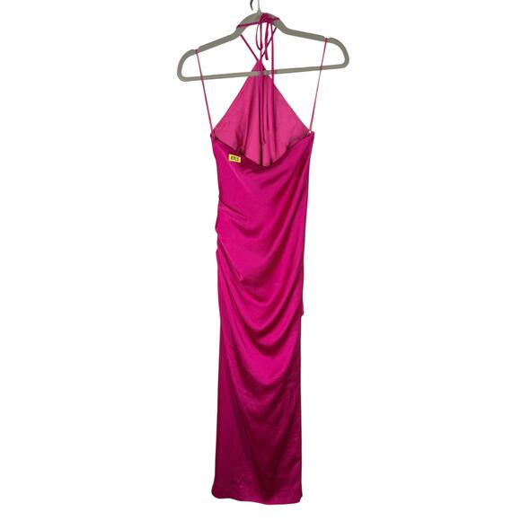 Simkhai Hansel Satin Midi Dress Halter Formal Party Cocktail Gala Guest Size 0 - Picture 6 of 14